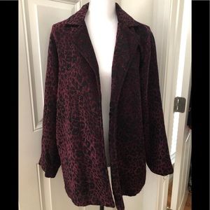Susan Graver open front jacket & scarf size M
